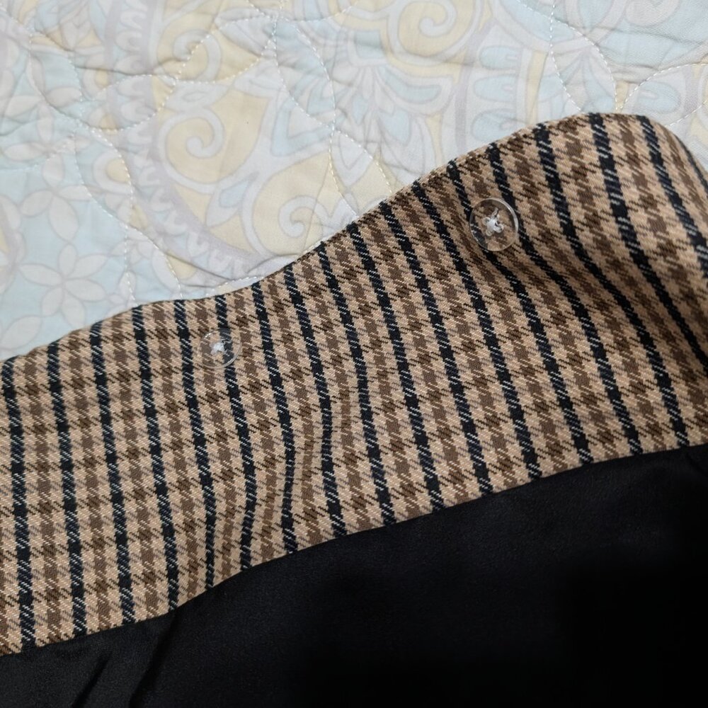 Free Assembly Houndstooth Plaid Blazer Womens Small Oversized Lined Classic - Picture 10 of 14